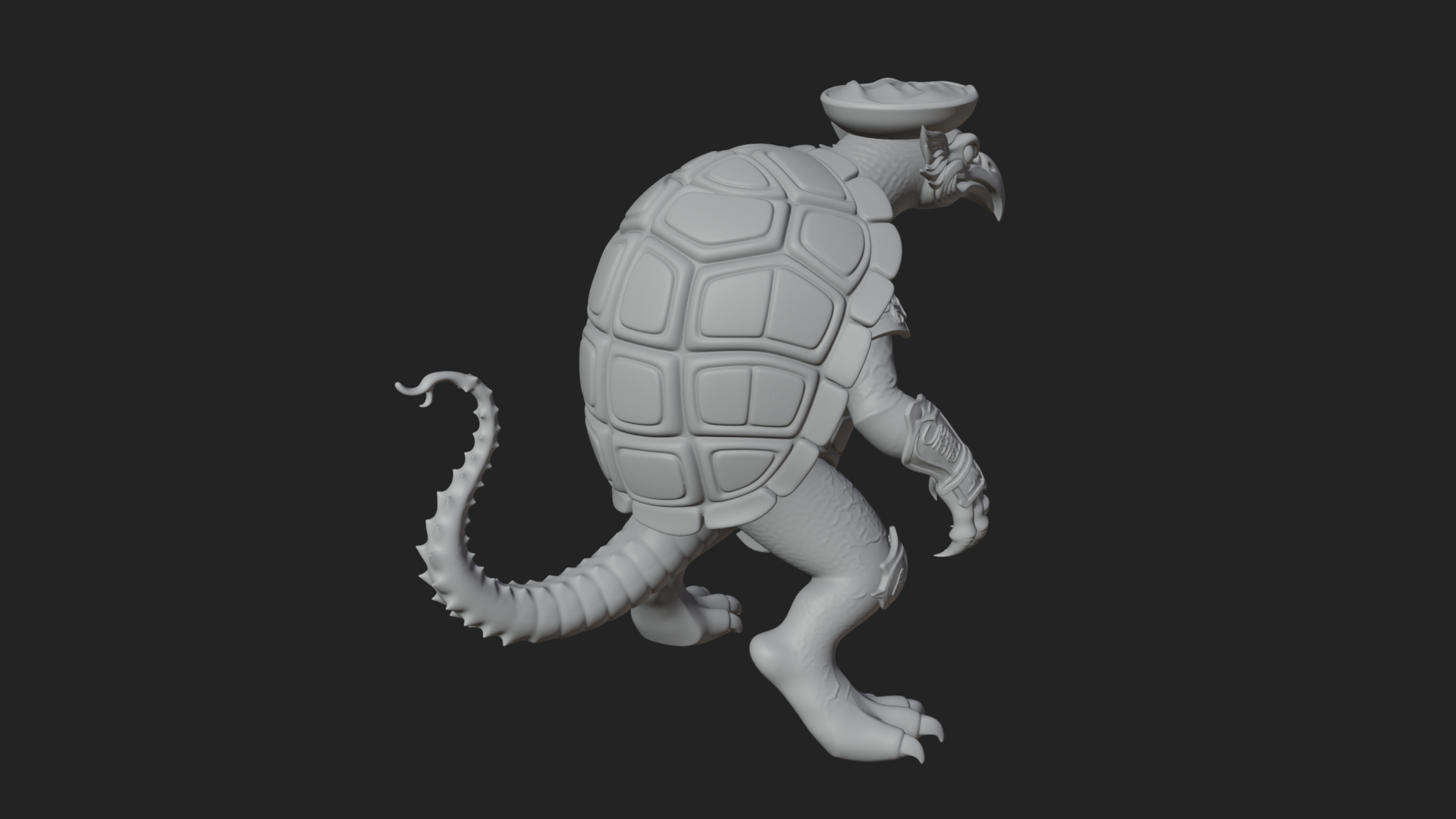 Armored Turtle Beast Statue Design 3 3D Print Model 3D Model