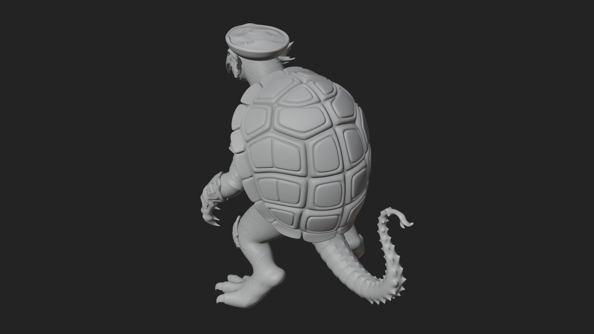 Armored Turtle Beast Statue Design 3 3D Print Model 3D Model