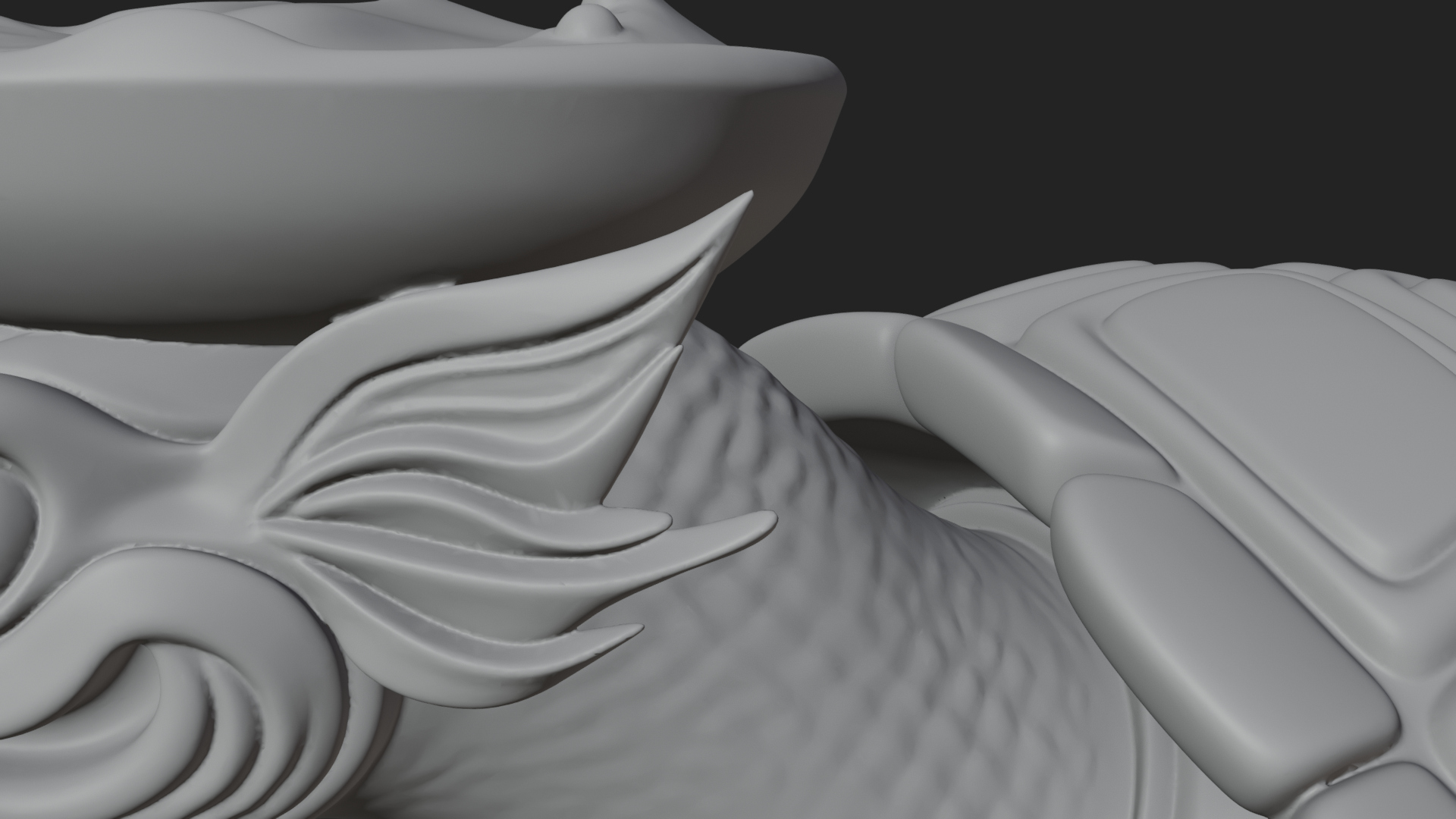 Armored Turtle Beast Statue Design 3 3D Print Model 3D Model
