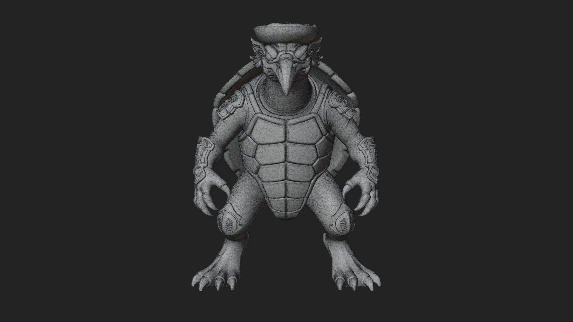 Armored Turtle Beast Statue Design 3 3D Print Model 3D Model
