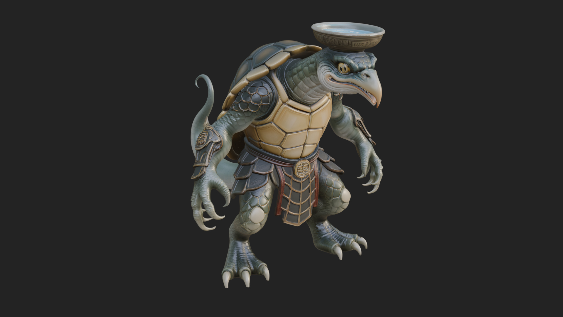 Armored Turtle Beast Statue Design 4 3D Print Model 3D Model