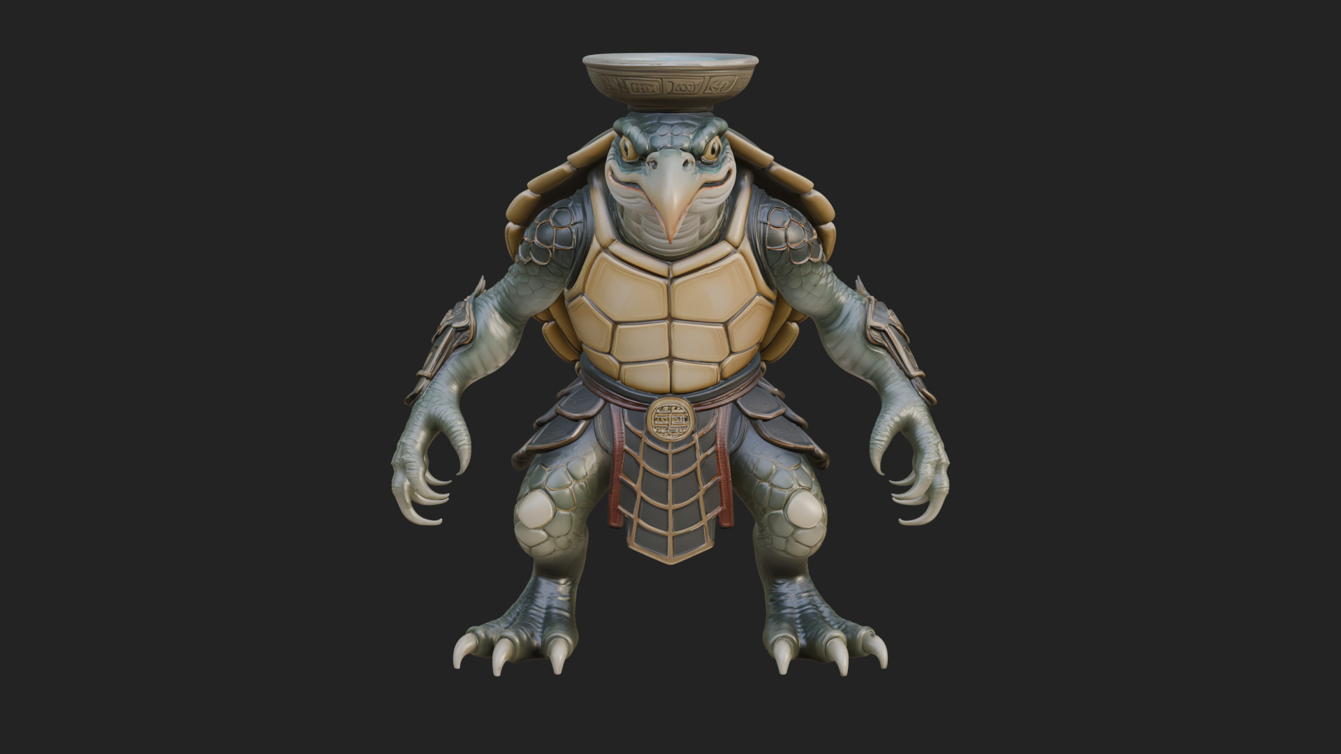 Armored Turtle Beast Statue Design 4 3D Print Model 3D Model