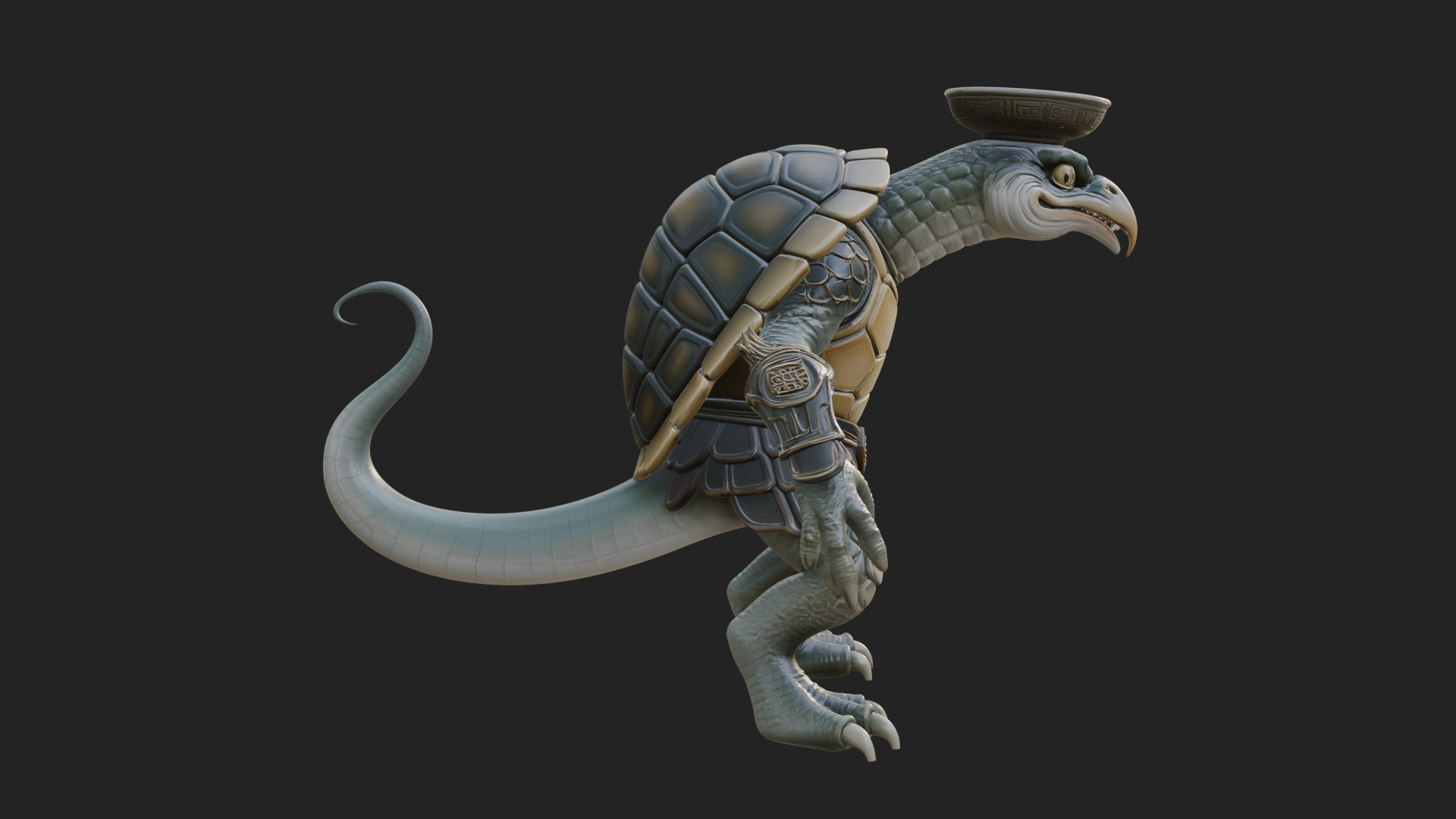 Armored Turtle Beast Statue Design 4 3D Print Model 3D Model