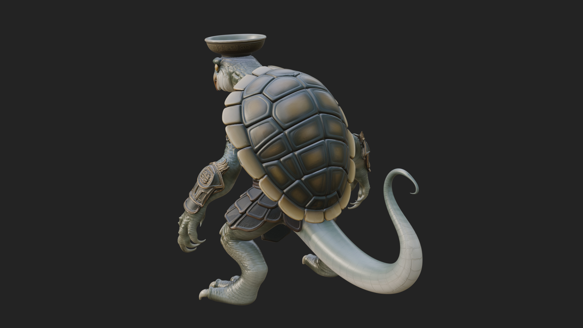 Armored Turtle Beast Statue Design 4 3D Print Model 3D Model