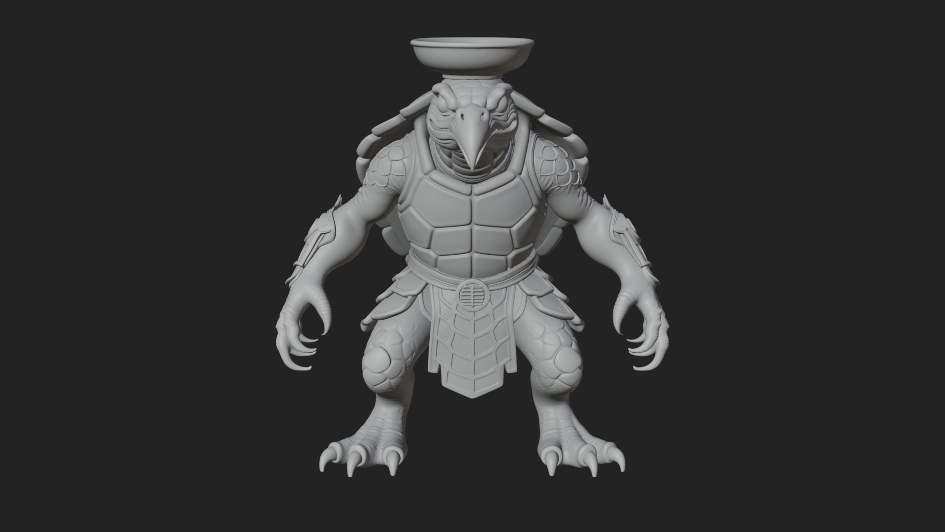 Armored Turtle Beast Statue Design 4 3D Print Model 3D Model