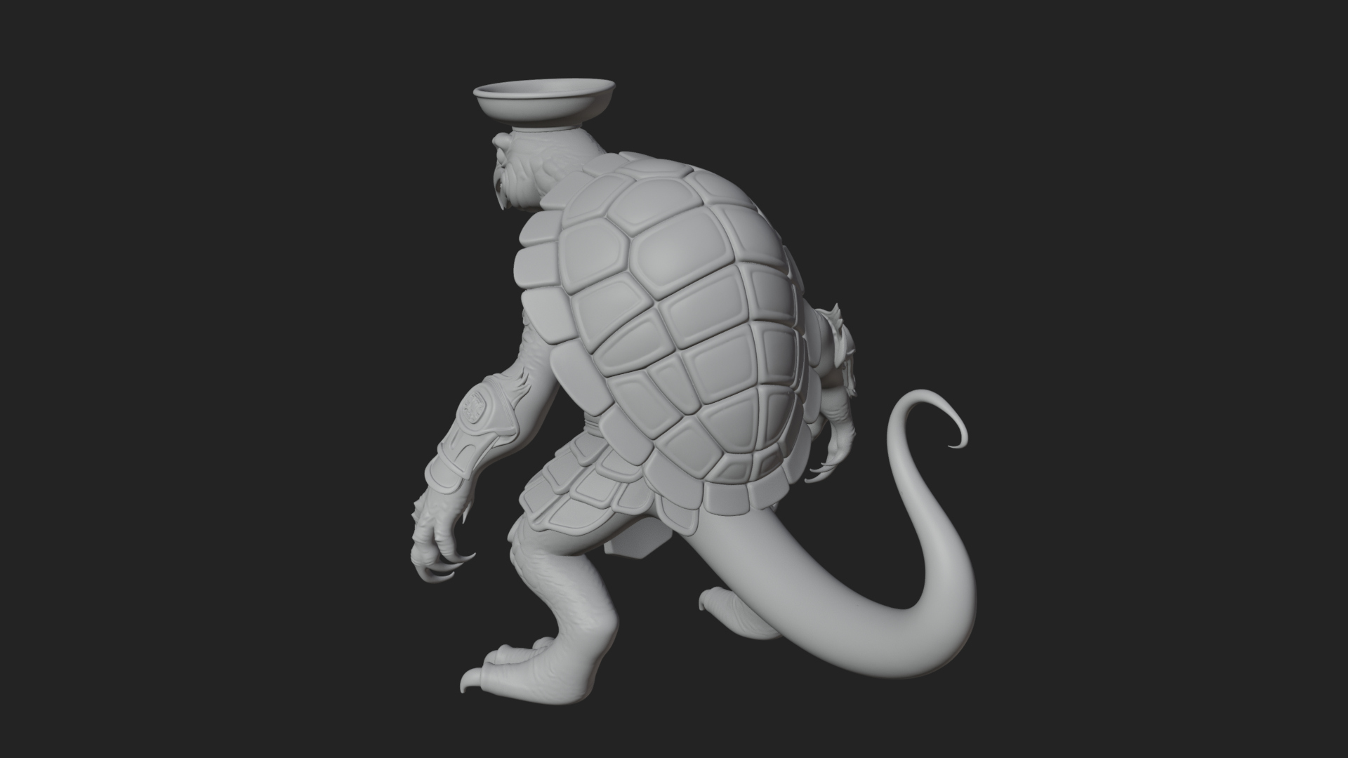 Armored Turtle Beast Statue Design 4 3D Print Model 3D Model