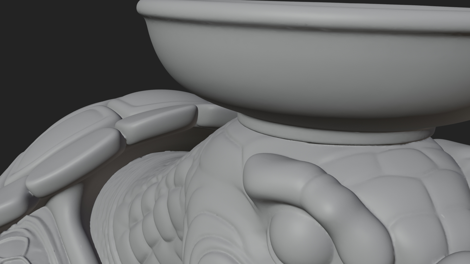 Armored Turtle Beast Statue Design 4 3D Print Model 3D Model