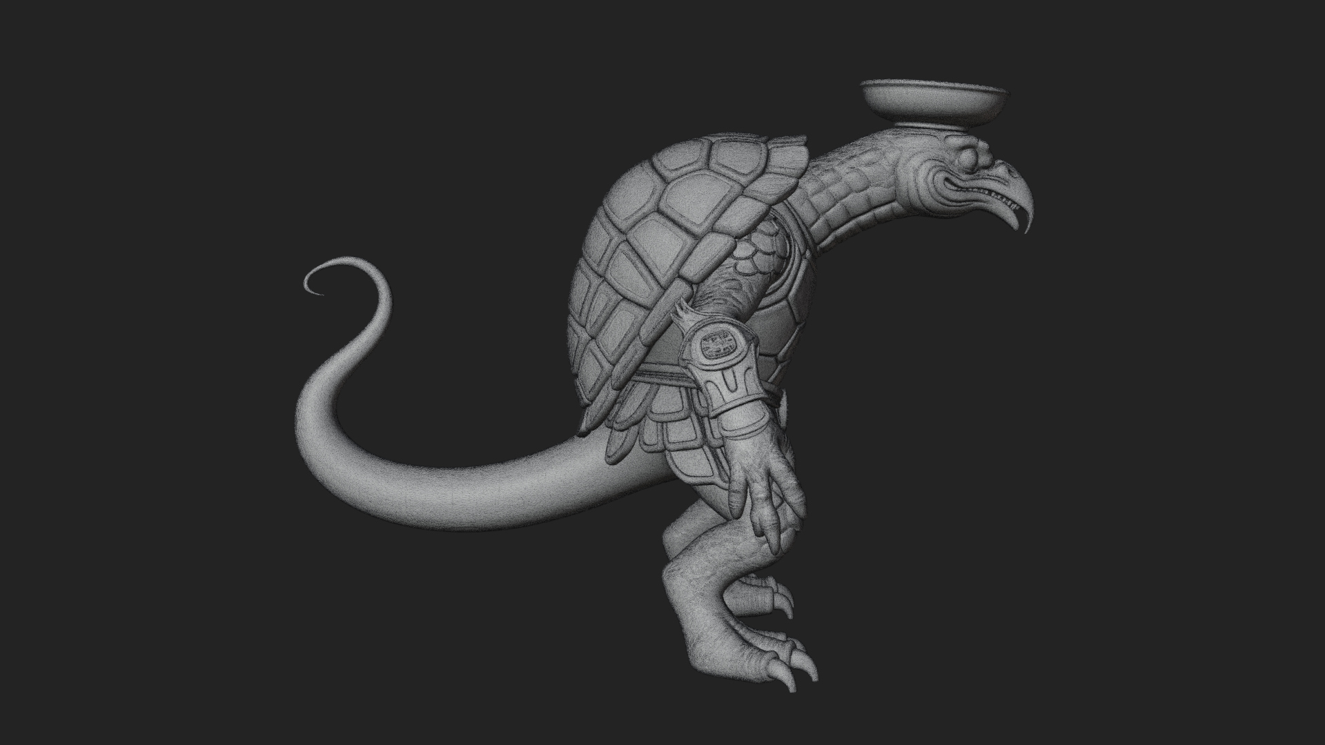 Armored Turtle Beast Statue Design 4 3D Print Model 3D Model