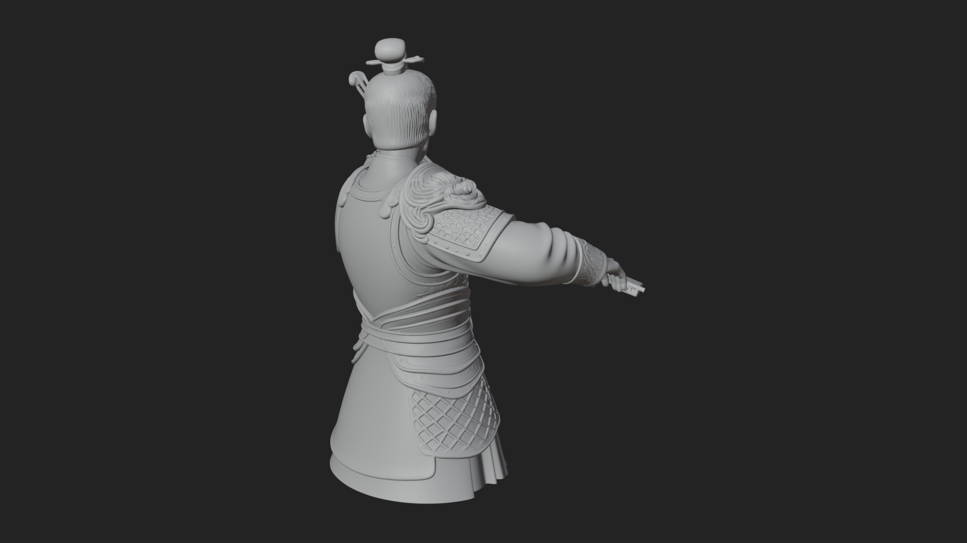 Armored Violin Player Bust Design 1 3D Print Model 3D Model