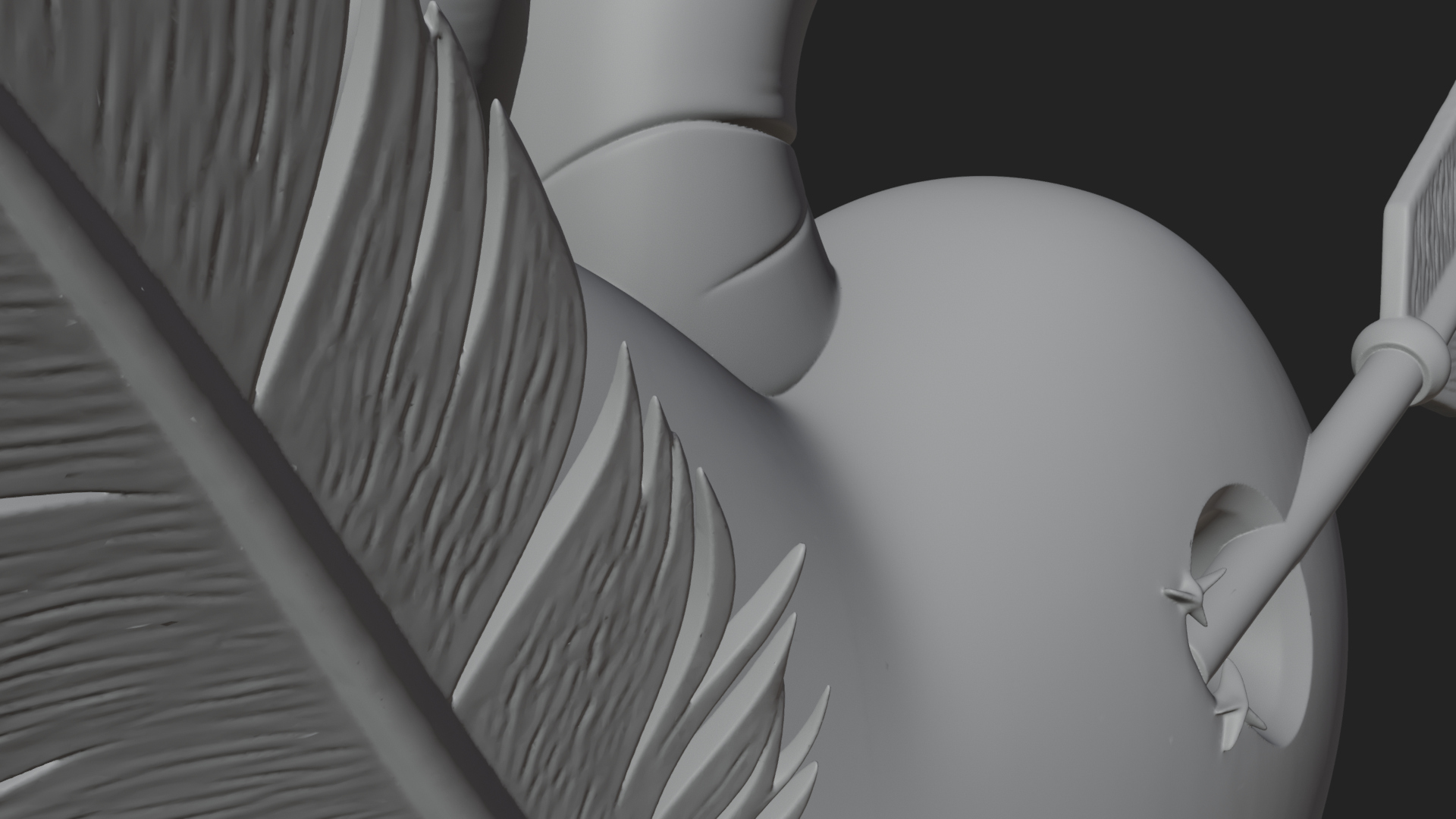 Arrow Pierced Heart Statue Design 1 3D Print Model 3D Model