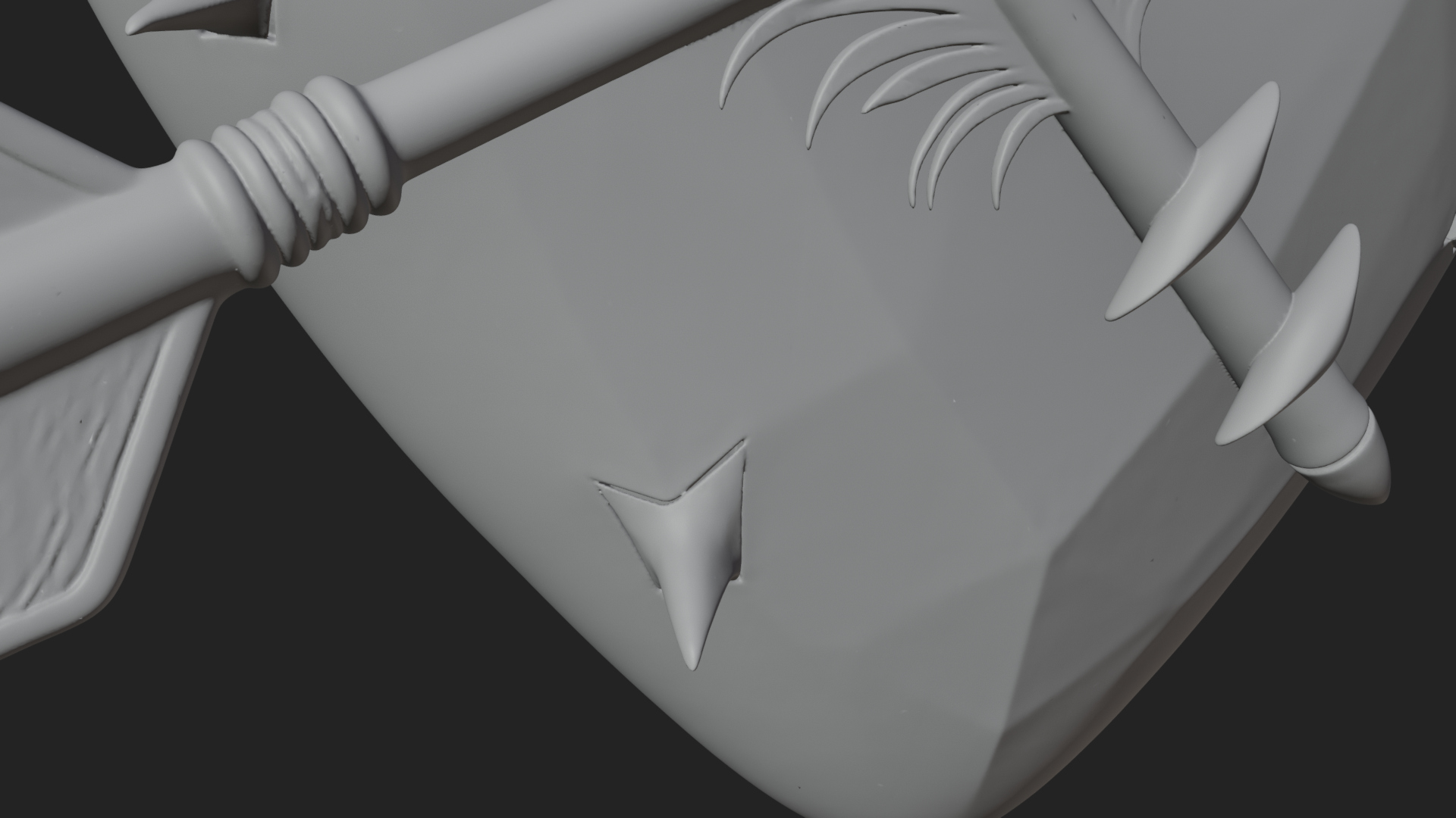 Arrow Pierced Heart Statue Design 2 3D Print Model 3D Model