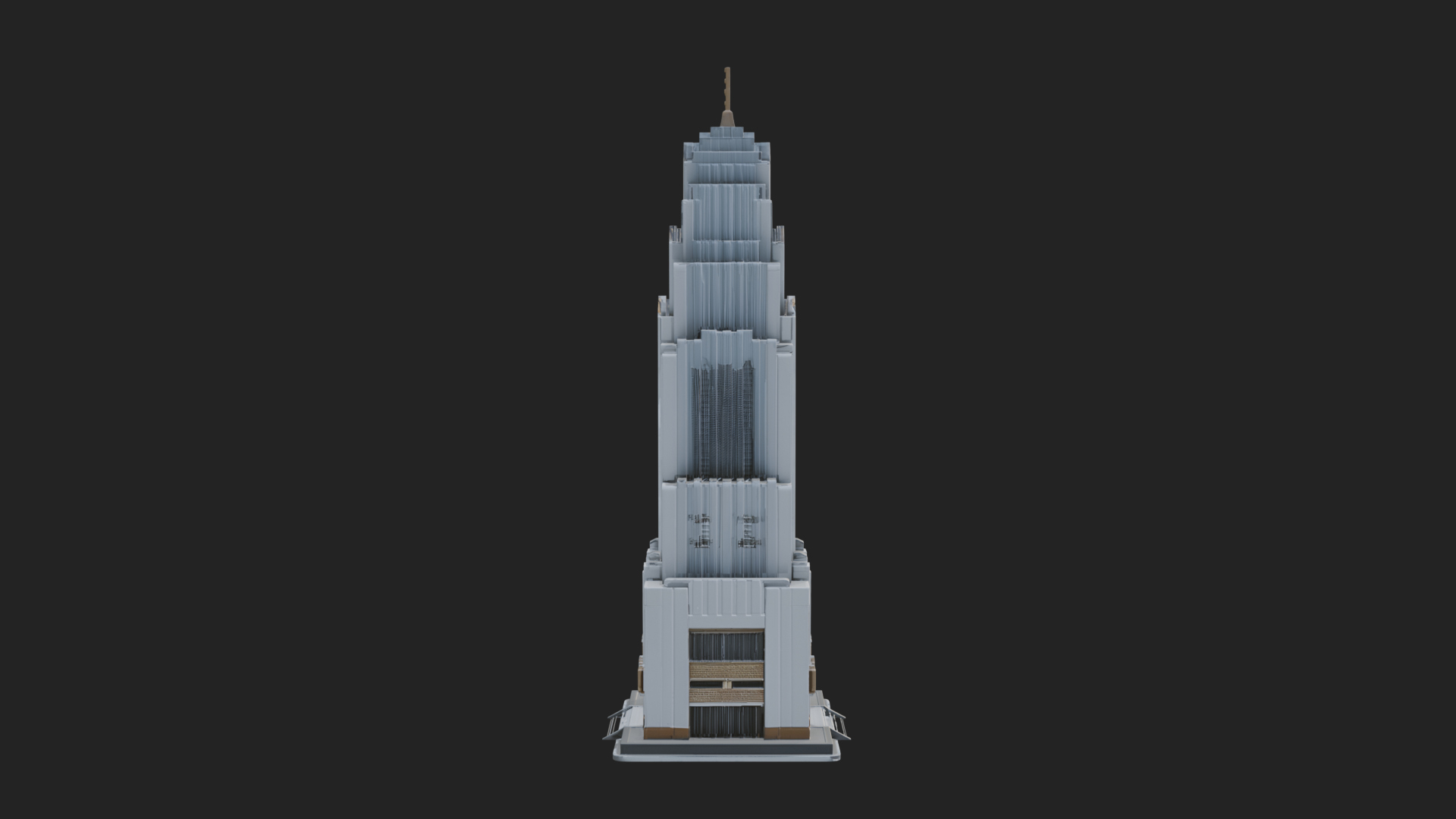 Art Deco Skyscraper Tower Design 3 3D Print Model 3D Model
