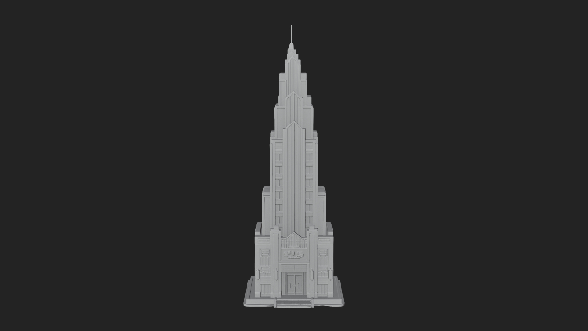 Art Deco Skyscraper Tower Design 3 3D Print Model 3D Model