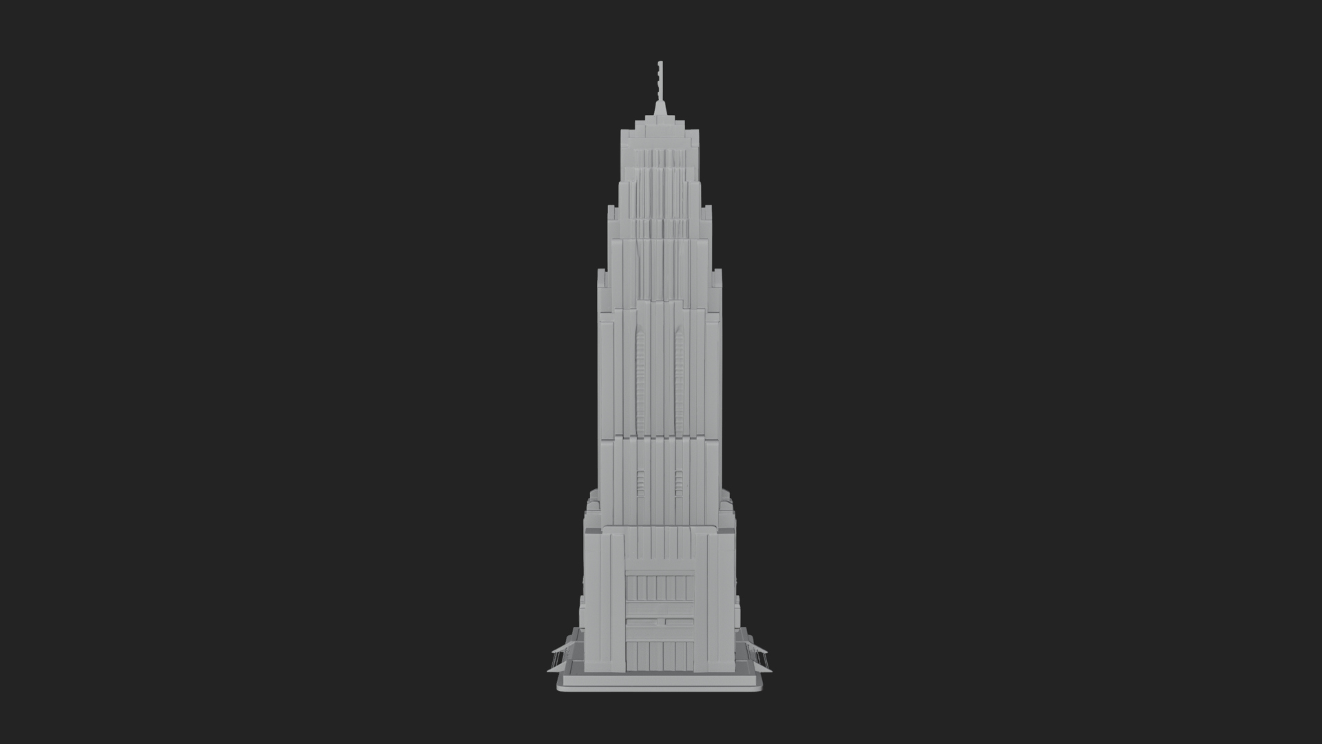 Art Deco Skyscraper Tower Design 3 3D Print Model 3D Model