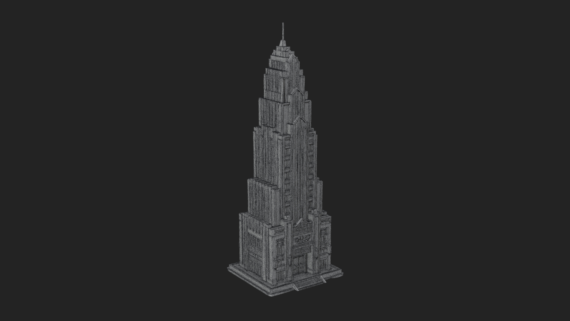 Art Deco Skyscraper Tower Design 3 3D Print Model 3D Model