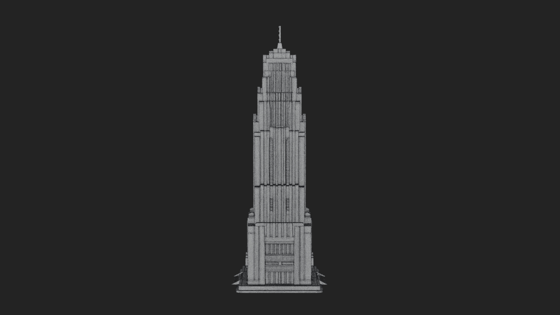 Art Deco Skyscraper Tower Design 3 3D Print Model 3D Model