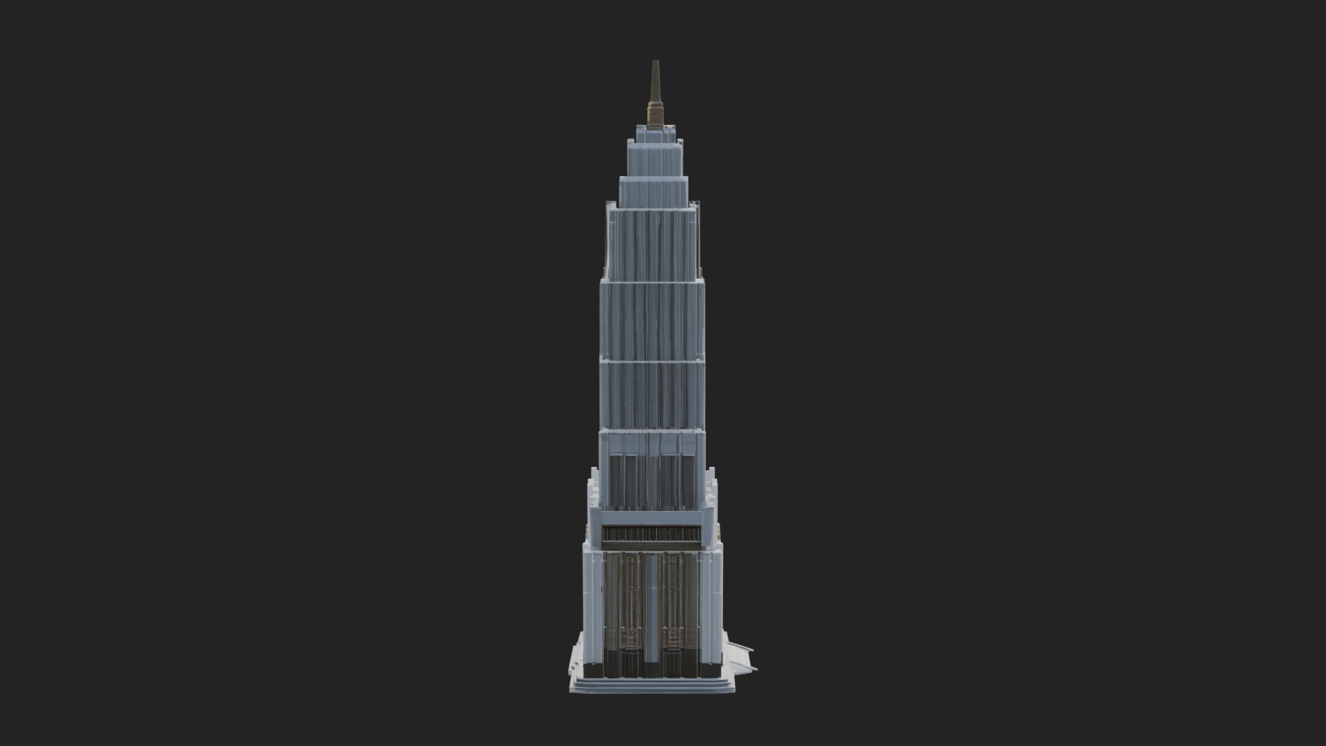 Art Deco Skyscraper Tower Design 4 3D Print Model 3D Model