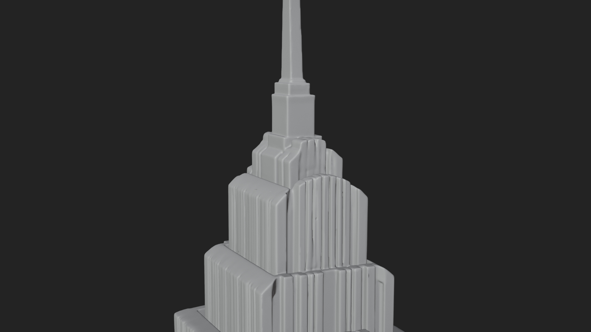 Art Deco Skyscraper Tower Design 4 3D Print Model 3D Model