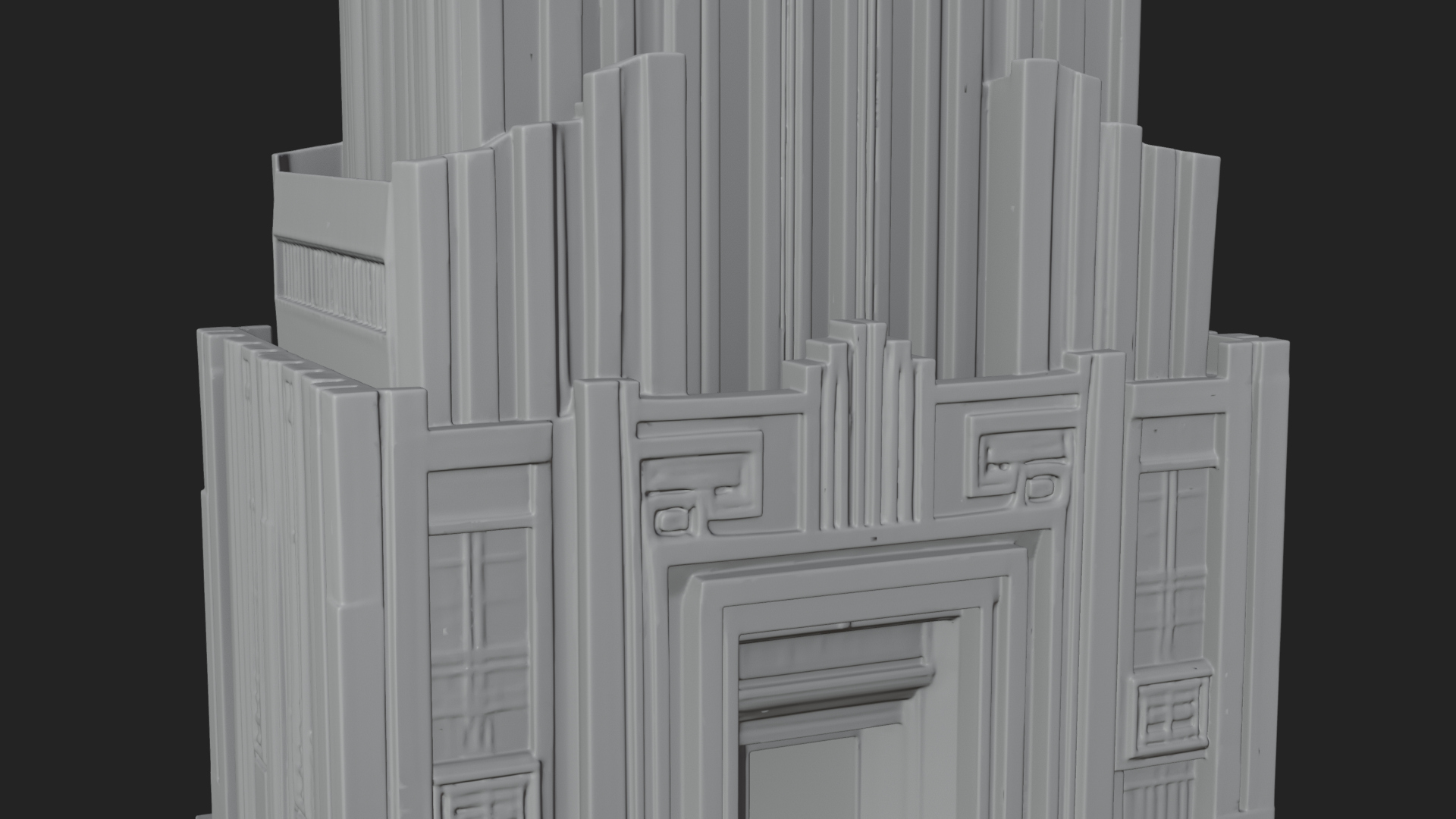 Art Deco Skyscraper Tower Design 4 3D Print Model 3D Model