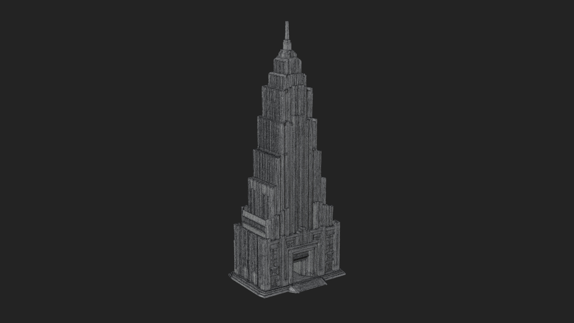 Art Deco Skyscraper Tower Design 4 3D Print Model 3D Model