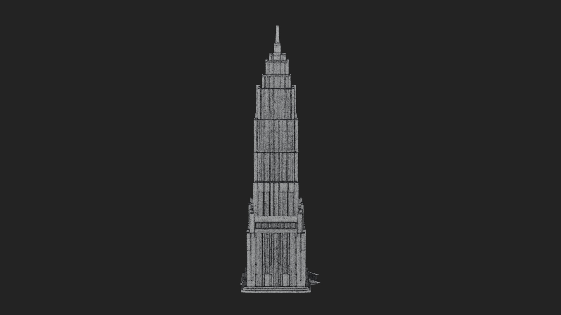 Art Deco Skyscraper Tower Design 4 3D Print Model 3D Model