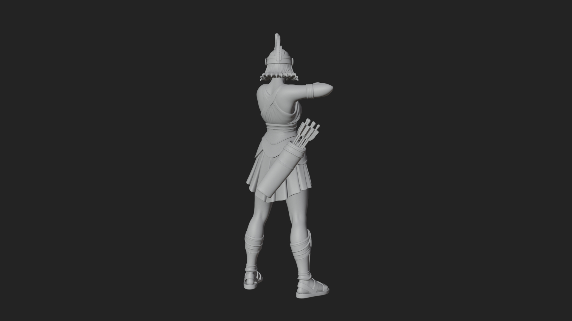 Artemis the Archer Statue Design 5 3D Print Model 3D Model