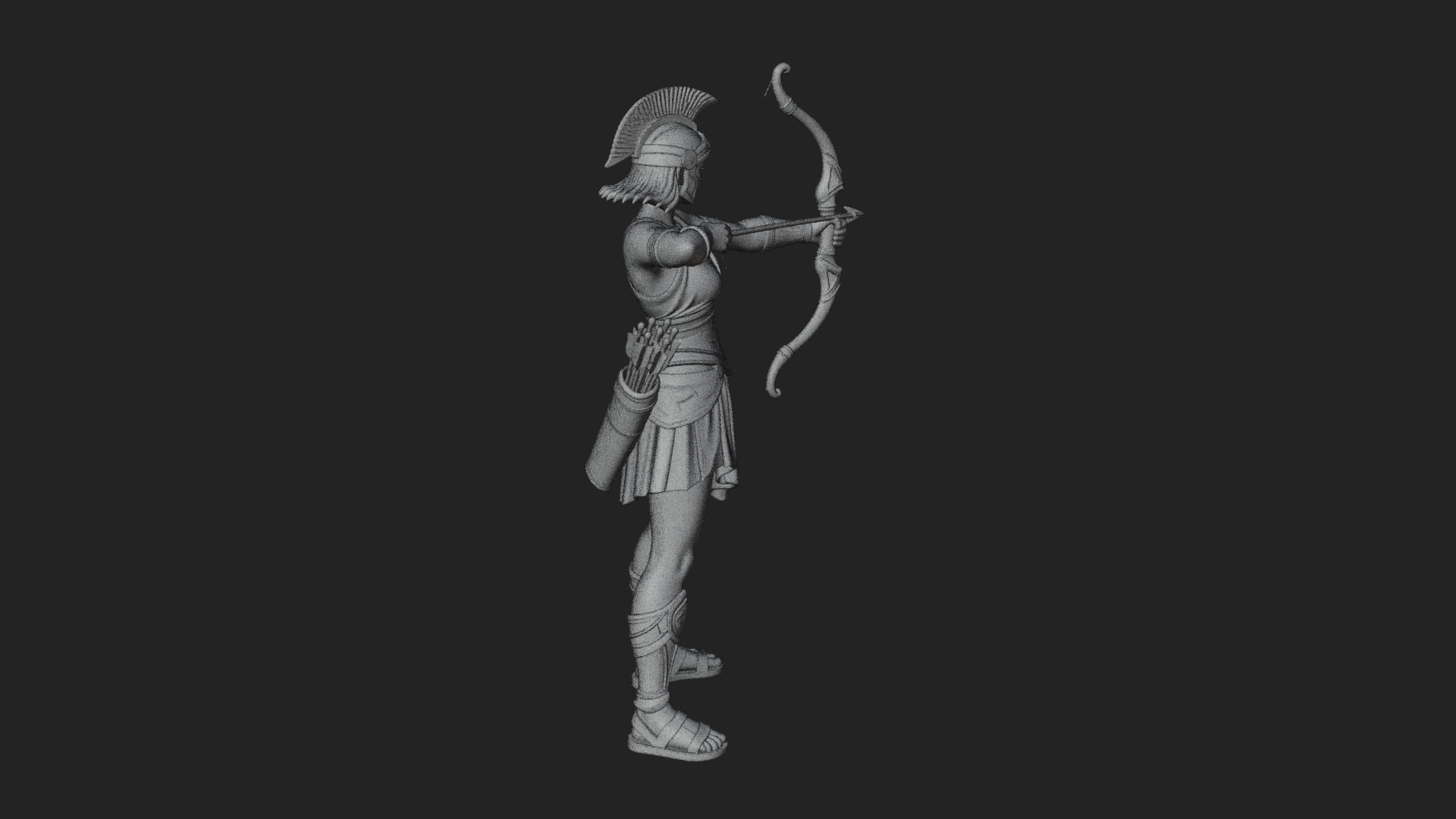 Artemis the Archer Statue Design 5 3D Print Model 3D Model
