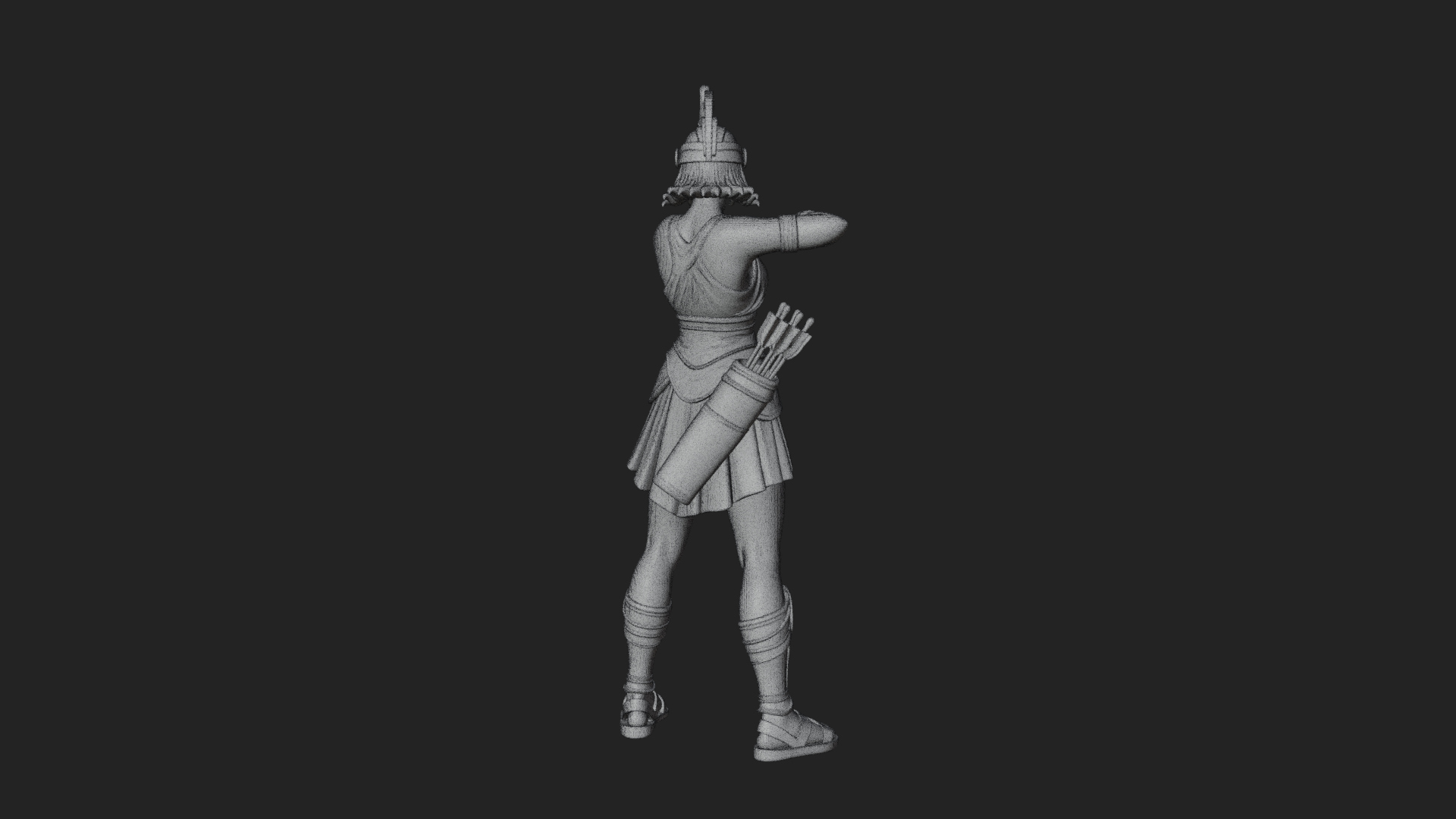 Artemis the Archer Statue Design 5 3D Print Model 3D Model