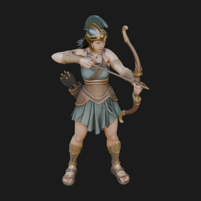 Artemis the Archer Statue Design 5 3D Print Model