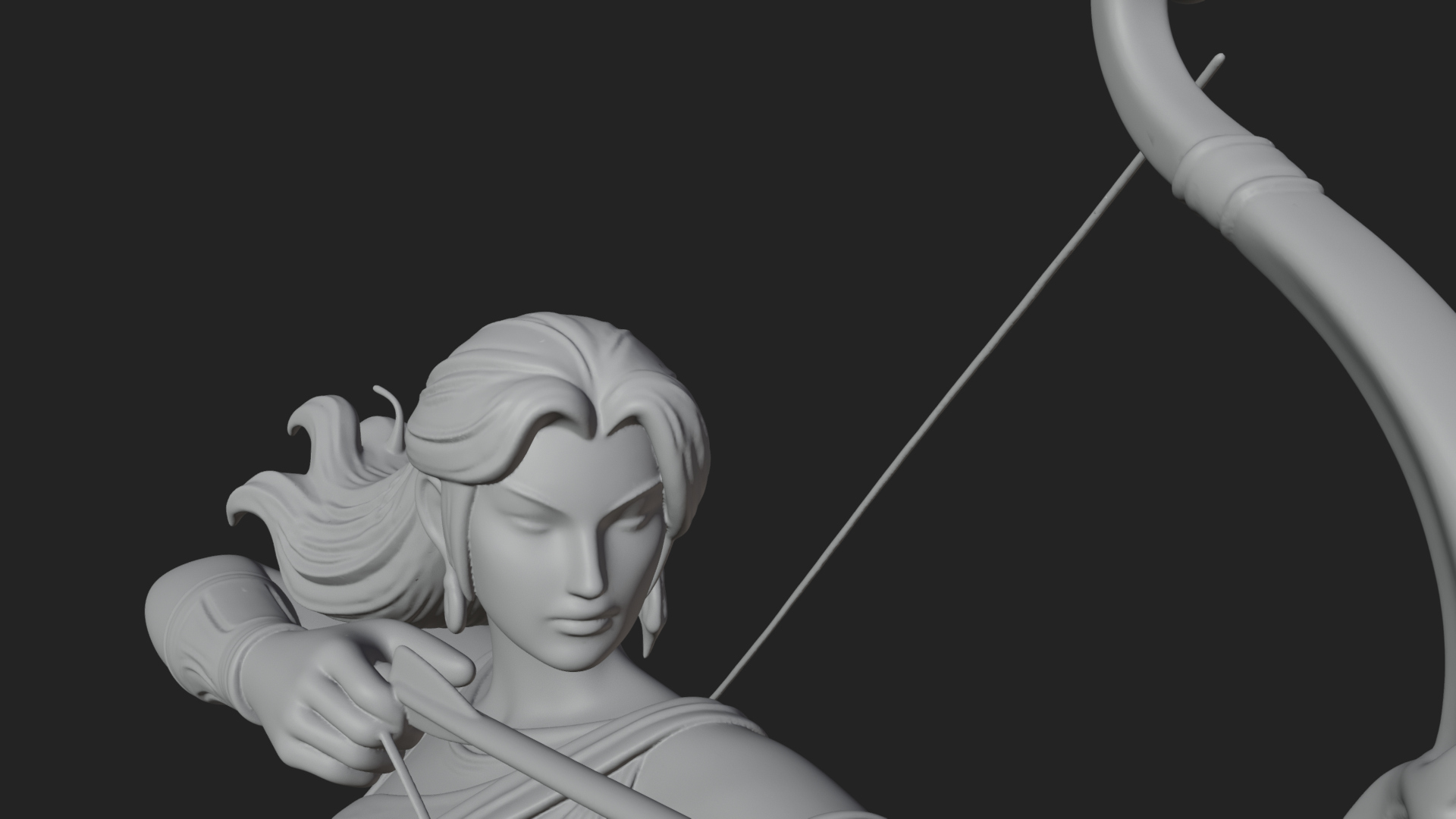 Artemis the Archer Statue Design 6 3D Print Model 3D Model