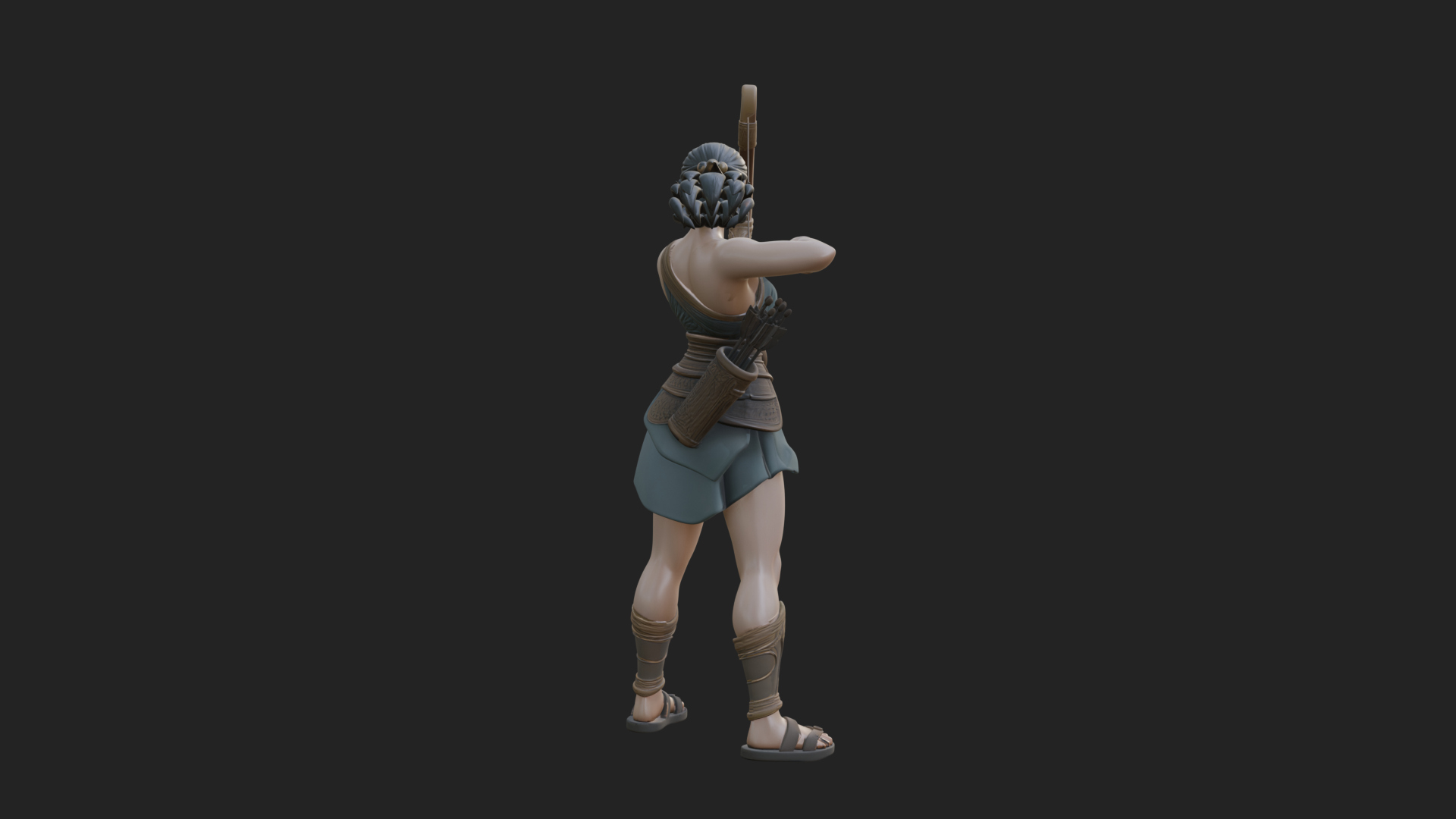 Artemis the Archer Statue Design 7 3D Print Model 3D Model