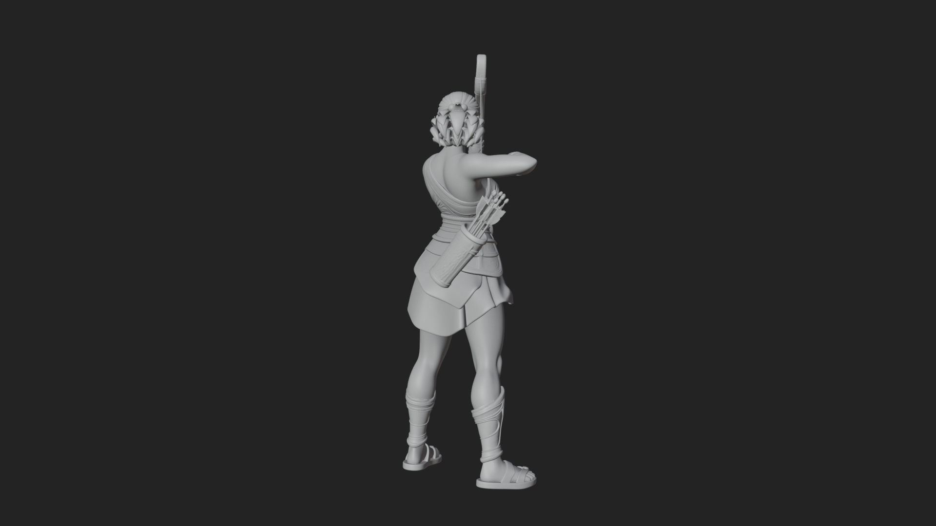 Artemis the Archer Statue Design 7 3D Print Model 3D Model