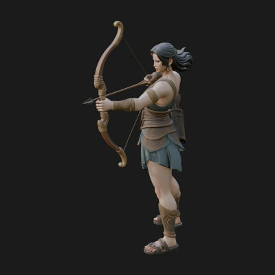 Artemis the Archer Statue Design 7 3D Print Model