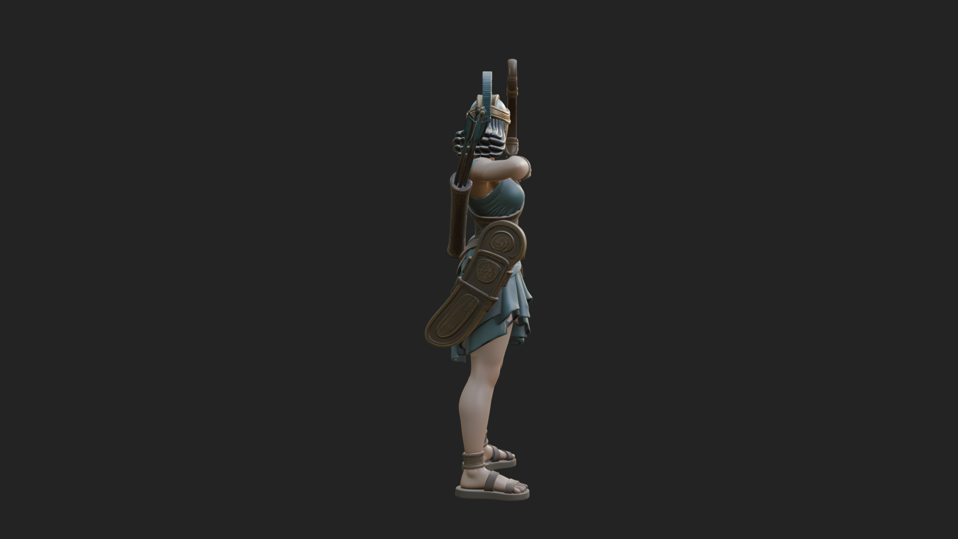 Artemis the Archer Statue Design 8 3D Print Model 3D Model
