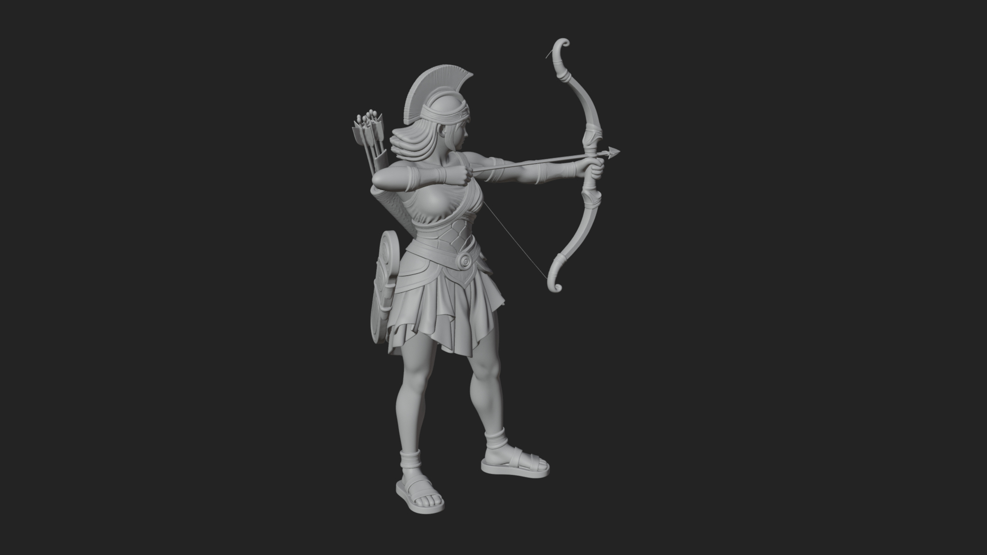 Artemis the Archer Statue Design 8 3D Print Model 3D Model