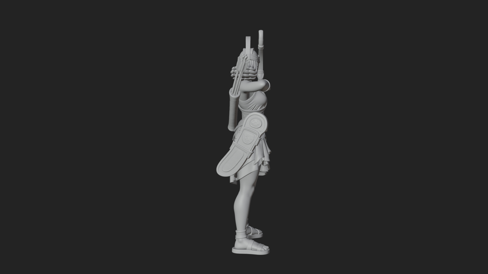 Artemis the Archer Statue Design 8 3D Print Model 3D Model