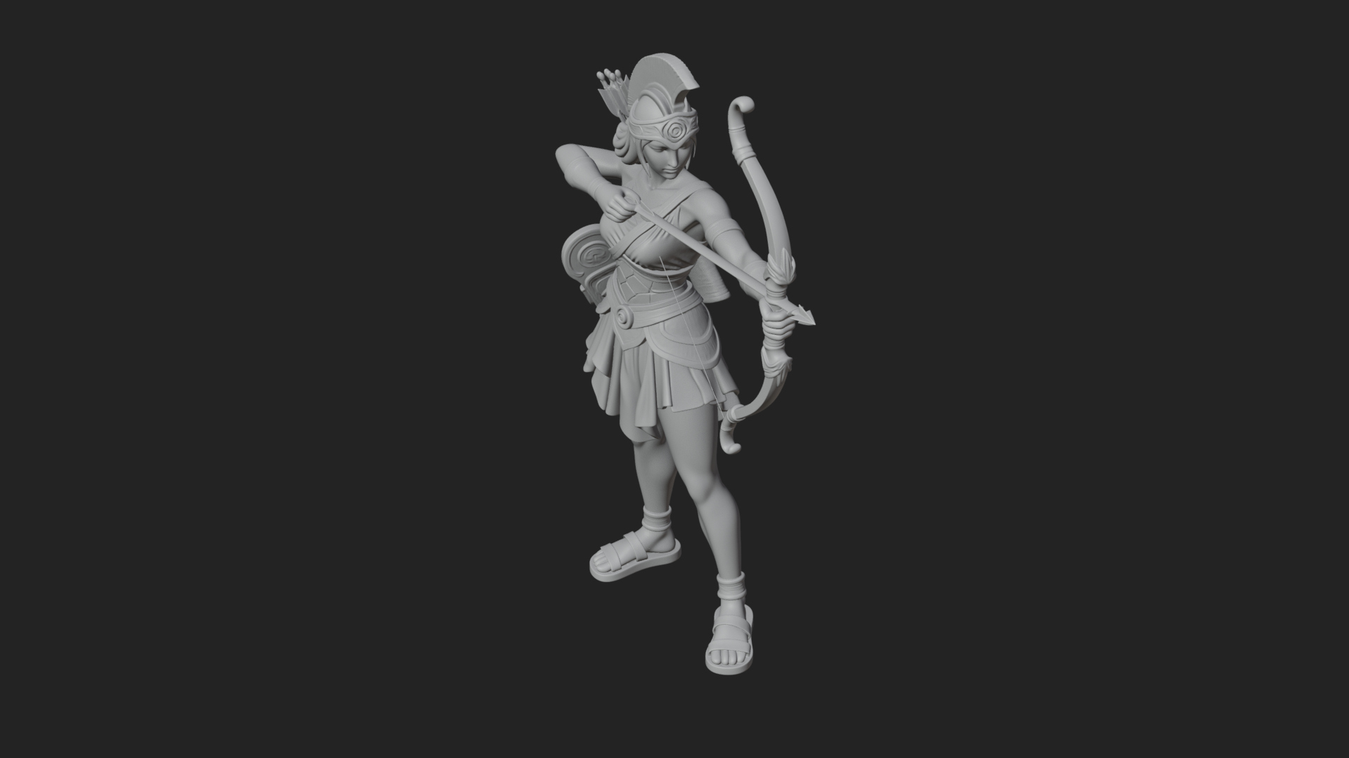 Artemis the Archer Statue Design 8 3D Print Model 3D Model