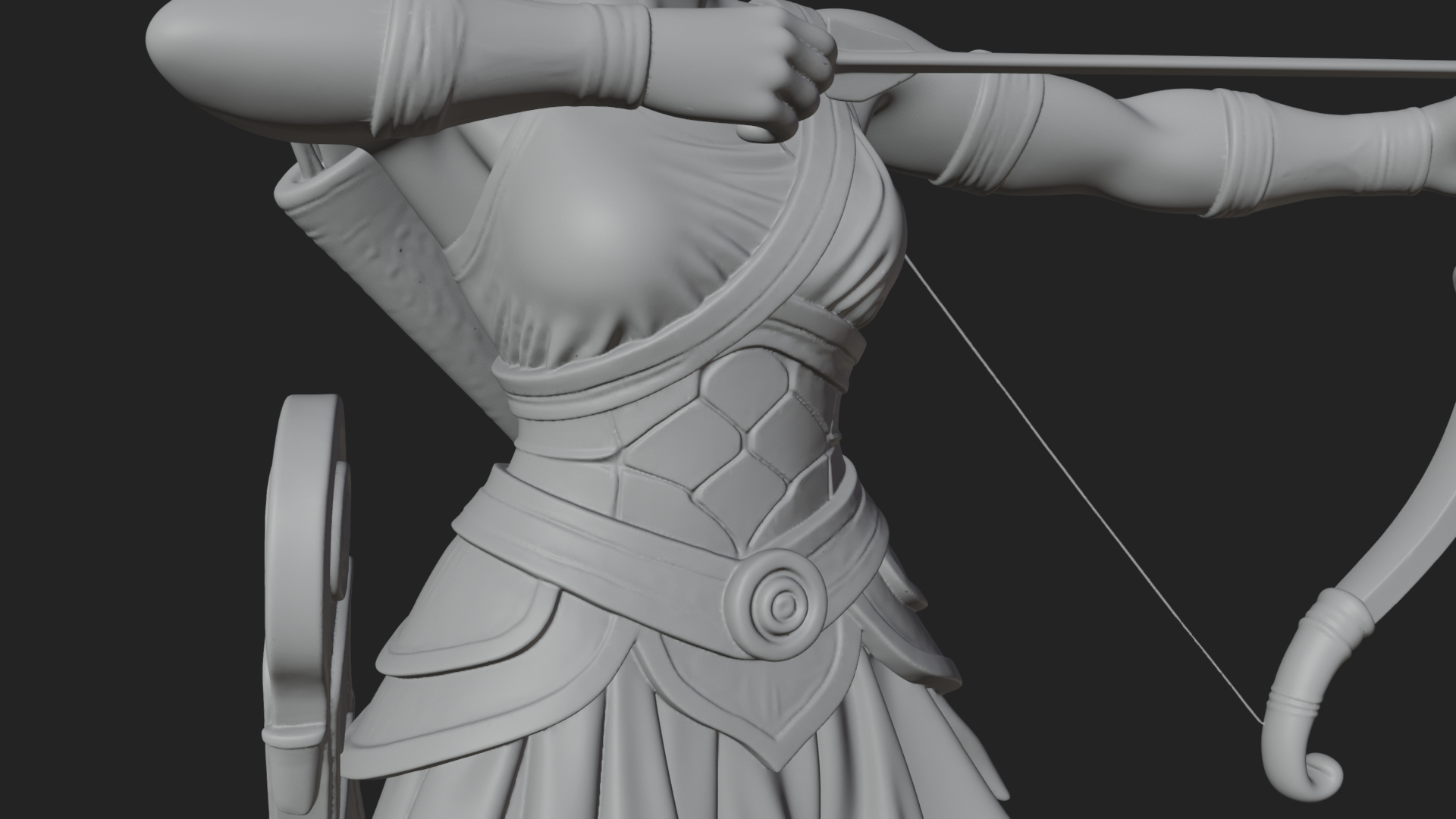 Artemis the Archer Statue Design 8 3D Print Model 3D Model