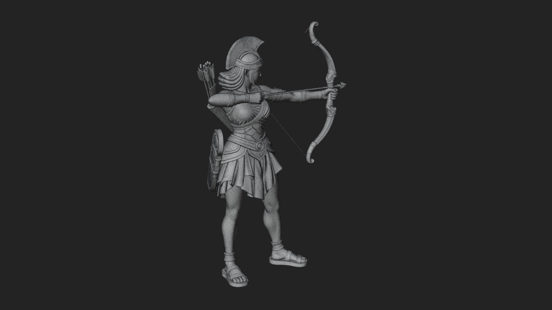 Artemis the Archer Statue Design 8 3D Print Model 3D Model