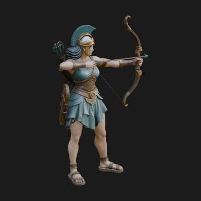 Artemis the Archer Statue Design 8 3D Print Model