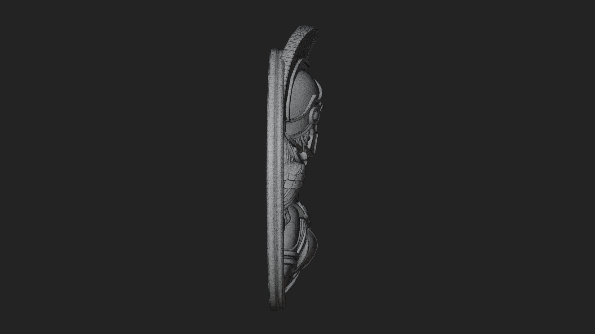 Athena with Owl Oval Plaque Design 1 3D Print Model 3D Model