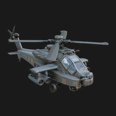 Attack Helicopter Model Design 15 3D Print Model