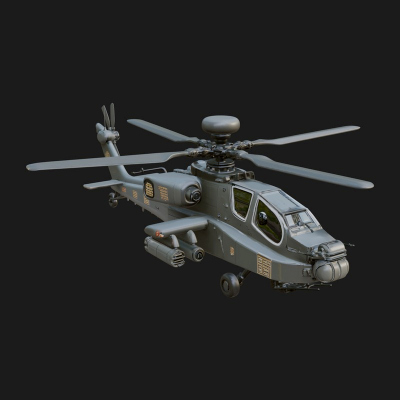 Attack Helicopter Model Design 5 3d Print Model