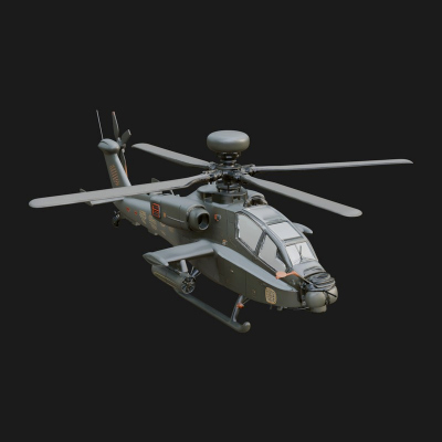 Attack Helicopter Model Design 7 3D Print Model