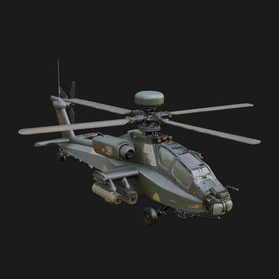 Attack Helicopter Model Design 8 3D Print Model