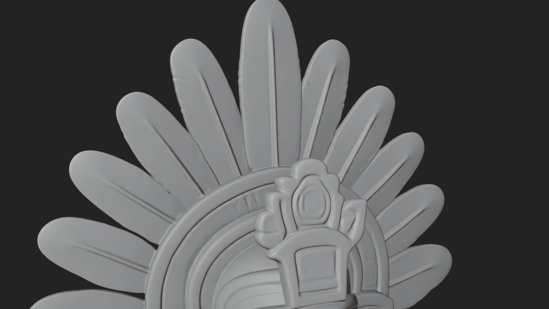 Aztec Feathered Noble Statue Design 1 3D Print Model 3D Model