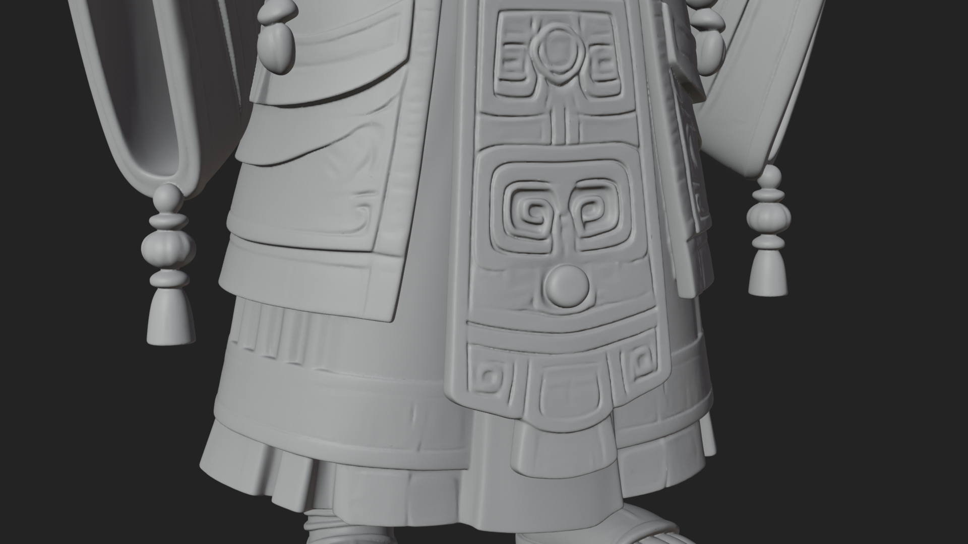 Aztec Feathered Noble Statue Design 1 3D Print Model 3D Model