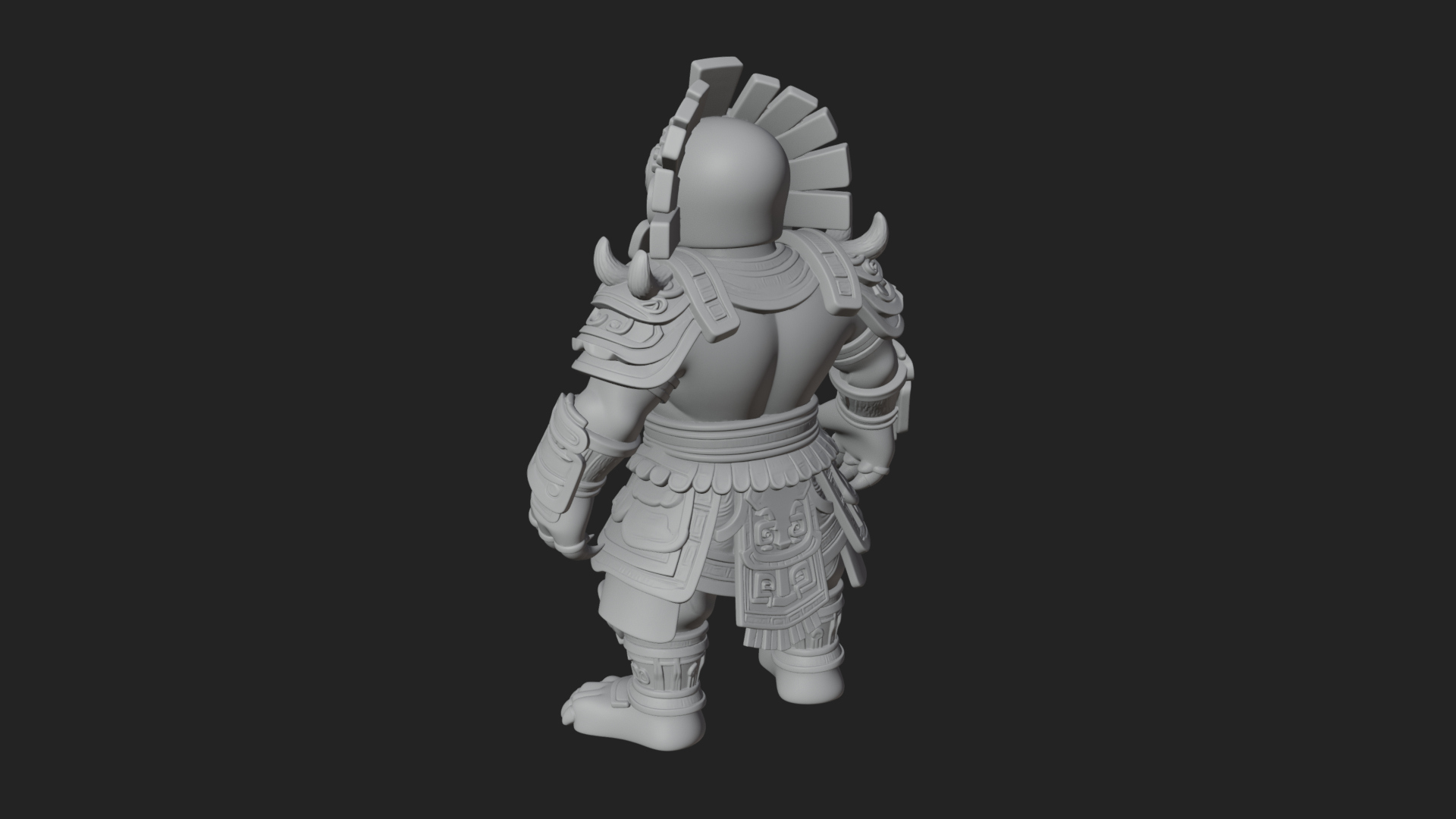 Aztec Feathered Noble Statue Design 10 3D Print Model 3D Model