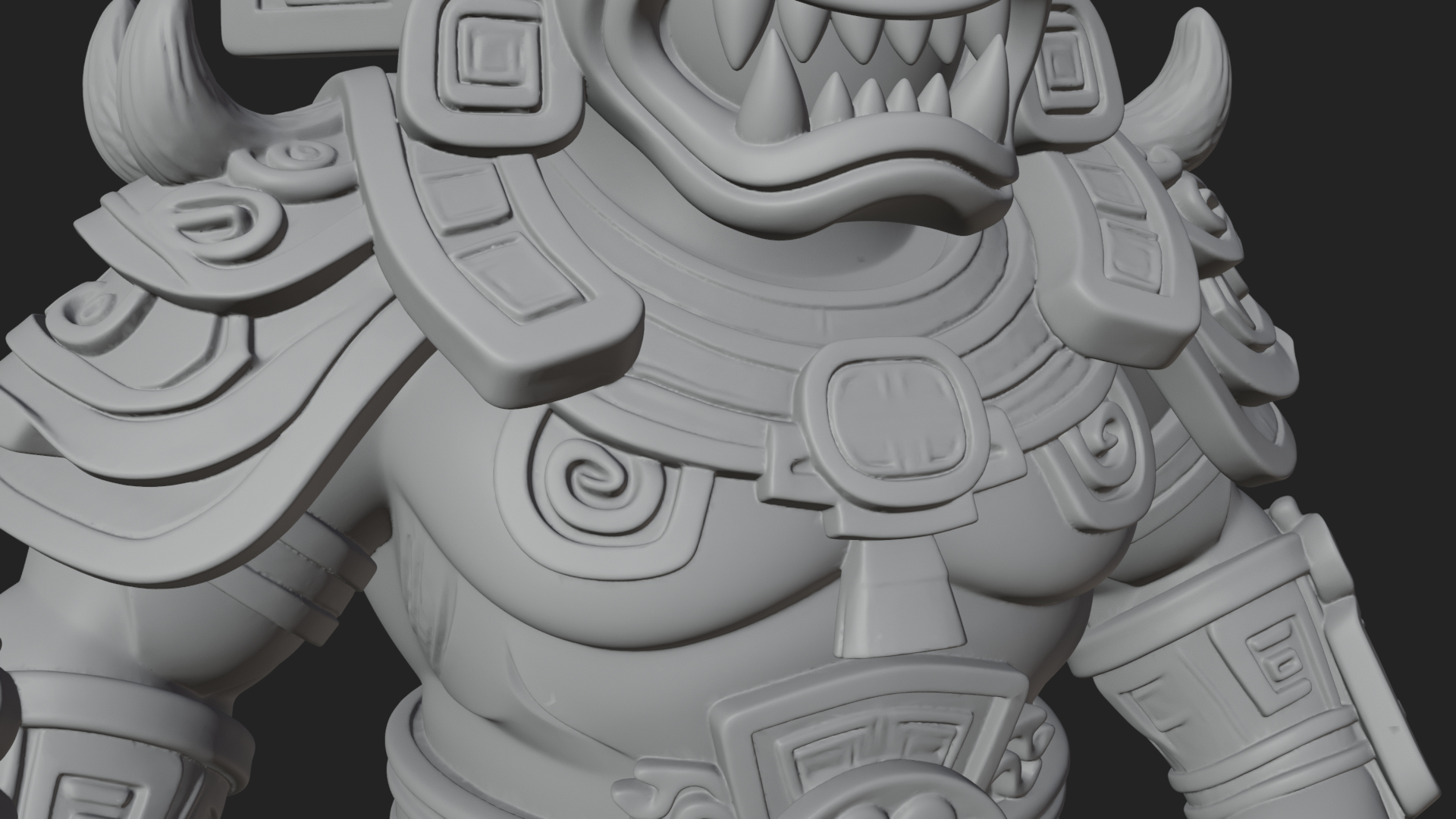 Aztec Feathered Noble Statue Design 10 3D Print Model 3D Model