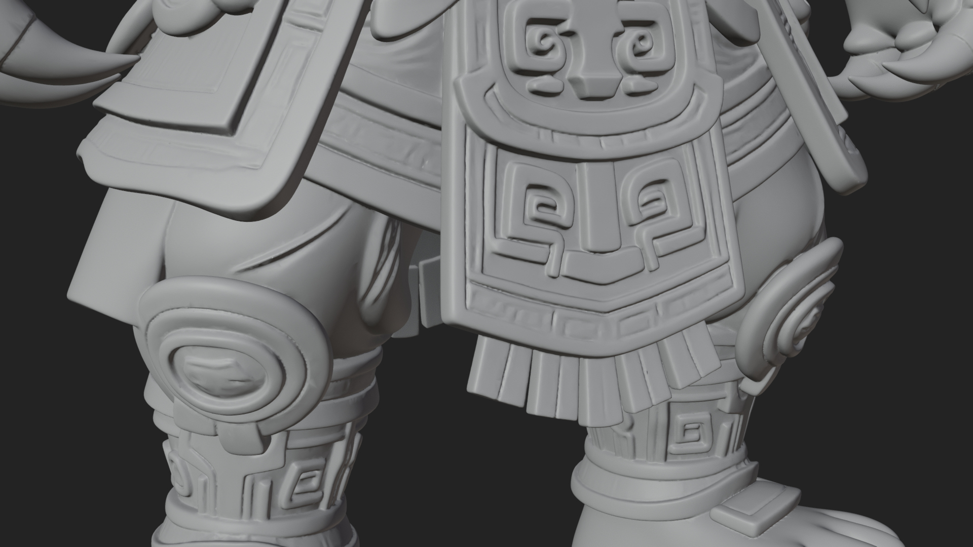Aztec Feathered Noble Statue Design 10 3D Print Model 3D Model